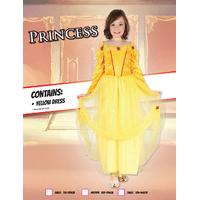 large yellow girls princess dress