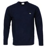 Lacoste Crew Neck Lambswool Sweater Marine Navy