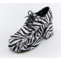 Large Zebra Print Men\'s Platform Shoes