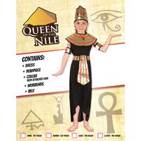Large Black & Gold Girls Queen Of The Nile Costume