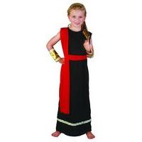 Large Black & Red Girls Roman Girl Costume