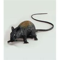 Large Black Squeaking Rat Decoration