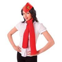 Ladies Air Hostess Hat & Scarf Set