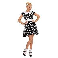 Ladies 50s Lady - Black Costume Small Uk 8-10 For Grease 50s Rock N Roll Fancy
