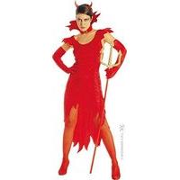 Ladies Devil Lady Costume Medium Uk 10-12 For Halloween Satan Lucifer Fancy