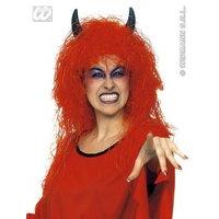 Ladies Lady Devil In Box Wig For Hair Accessory Fancy Dress