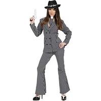 Ladies Gangster Woman - Costume Small Uk 8-10 For 20s 30s Mob Capone Bugsy