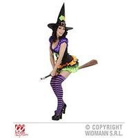 Ladies Glam Witch Costume Large Uk 14-16 For Halloween Fancy Dress