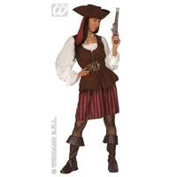 Ladies High Sea Pirate Lady Costume Extra Large Uk 18-20 For Buccaneer Fancy
