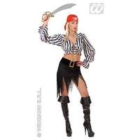 Ladies Pirate Girl Costume Medium Uk 10-12 For Buccaneer Fancy Dress