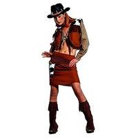 Ladies Western Cowgirl Costume Small Uk 8-10 For Wild West Fancy Dress
