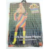 Large Women\'s Rainbow Hippy Costume