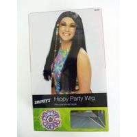 ladies black beaded hip wig