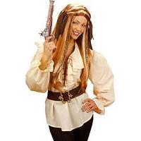 Ladies Pirate Shirt Ladies - Beige Costume For Buccaneer Fancy Dress