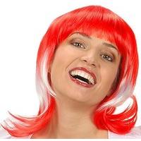 Ladies Supporter Woman - Red White Red Wig For Hair Accessory Fancy Dress
