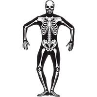 large mens skeleton second skin costume