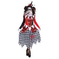 Ladies Scary Harlequin Girl Costume