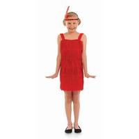Large Red Girls Flapper Costume