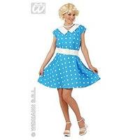 Ladies 50s Lady Dress - 3cols **pink/blue/green Accessory For Grease 50s Rock N