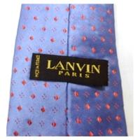 Lanvin For Get Me Not Blue Print Silk Tie