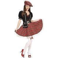 Ladies Bonnie Scot Costume Large Uk 14-16 For Scottish Scotland Fancy Dress