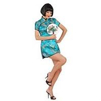 Ladies Miss Wong Costume Small Uk 8-10 For Oriental Chinese Fancy Dress