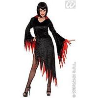 Ladies Dark Mistress Red/pple Costume Medium Uk 10-12 For Halloween Fancy Dress