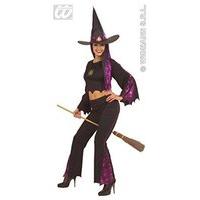 Ladies F/optic Witch Costume Medium Uk 10-12 For Halloween Fancy Dress