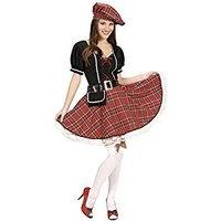 Ladies Bonnie Scot Costume Small Uk 8-10 For Scottish Scotland Fancy Dress