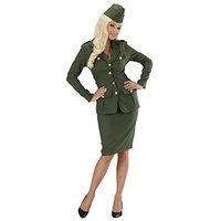 Ladies WW2 Soldier Girl Costume Large Uk 14-16 For Military War Fancy Dress