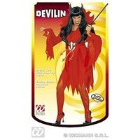 Ladies Devilin Costume Extra Large Uk 18-20 For Halloween Satan Lucifer Fancy