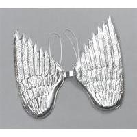 large silver plastic angel wings