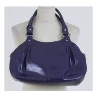 Laura Ashley dark purple patent leather handbag