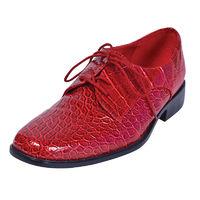 Large Red Men\'s Crocodile Pimp Shoes