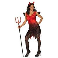 Ladies Devil Lady Dress Costume Large Uk 14-16 For Halloween Satan Lucifer
