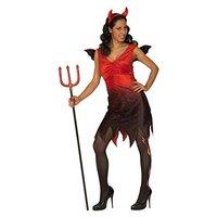 Ladies Devil Lady Dress Costume Medium Uk 10-12 For Halloween Satan Lucifer