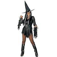 Ladies Evil Witch Costume Large Uk 14-16 For Halloween Fancy Dress