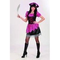 Ladies Fancy Buccaneer Costume Large Uk 14-16 For Pirate Fancy Dress