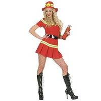 Ladies Firegirl Costume Medium Uk 10-12 For Tv Cartoon & Film Fancy Dress