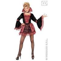 Ladies Goth Vamp Ladies Costume Medium Uk 10-12 For Halloween Vampire Fancy