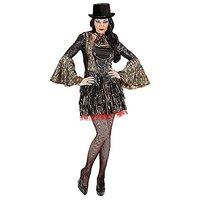 Ladies Gothic Vampiress Costume Large Uk 14-16 For Halloween Fancy Dress