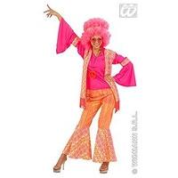 ladies hippie woman orangepink costume medium uk 10 12 for 60s 70s hip ...