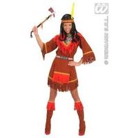 Ladies Indian Woman Costume Medium Uk 10-12 For Wild West Cowboy Fancy Dress
