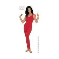 Ladies Lady Bodysuit No Sleeves Red Costume For Olympic Sports Fancy Dress