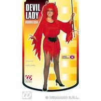 Ladies Lady Devil Costume Large Uk 14-16 For Halloween Satan Lucifer Fancy Dress