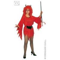 Ladies Lady Devil Costume Medium Uk 10-12 For Halloween Satan Lucifer Fancy