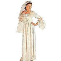 Ladies Medieval Beauty Costume Small Uk 8-10 For Medieval Royalty Fancy Dress