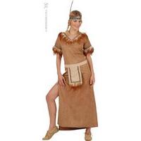 Ladies Mohawk Indian Girl Suedelook Costume Extra Large Uk 18-20 For Wild West
