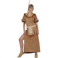 ladies mohawk indian girl suedelook costume medium uk 10 12 for wild w ...