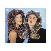 ladies spicy blonde or brown wig for fancy dress costumes outfits acce ...